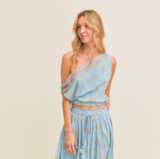 Laguna Fleur Print Elka Crop Top