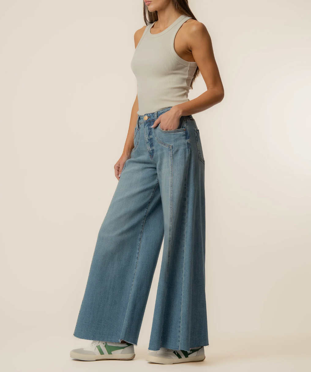 Blake High Rise Super Wide Leg, Exclusive in Wishfulness Wash