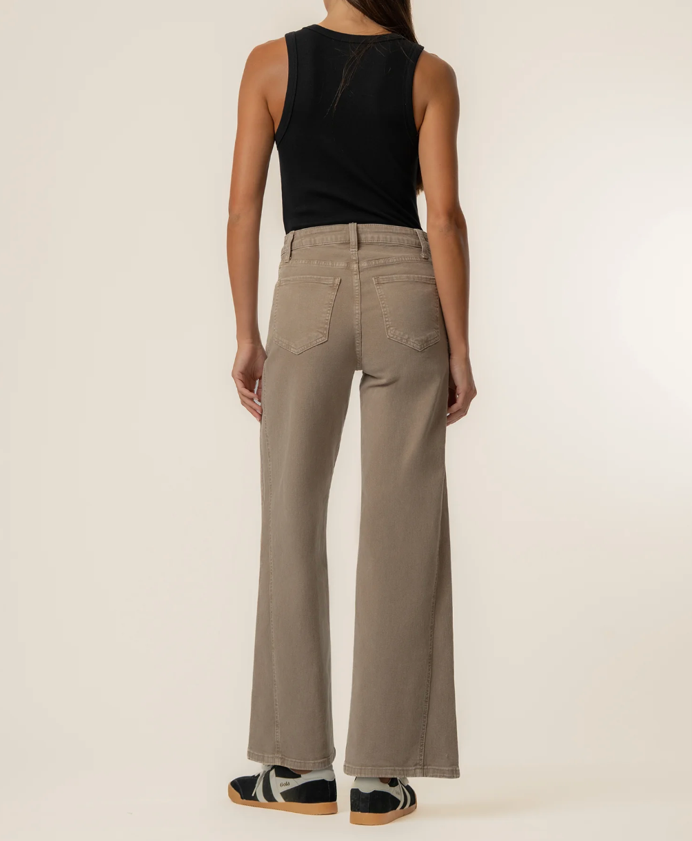 Meg High Rise Wide Leg in Milk Tea