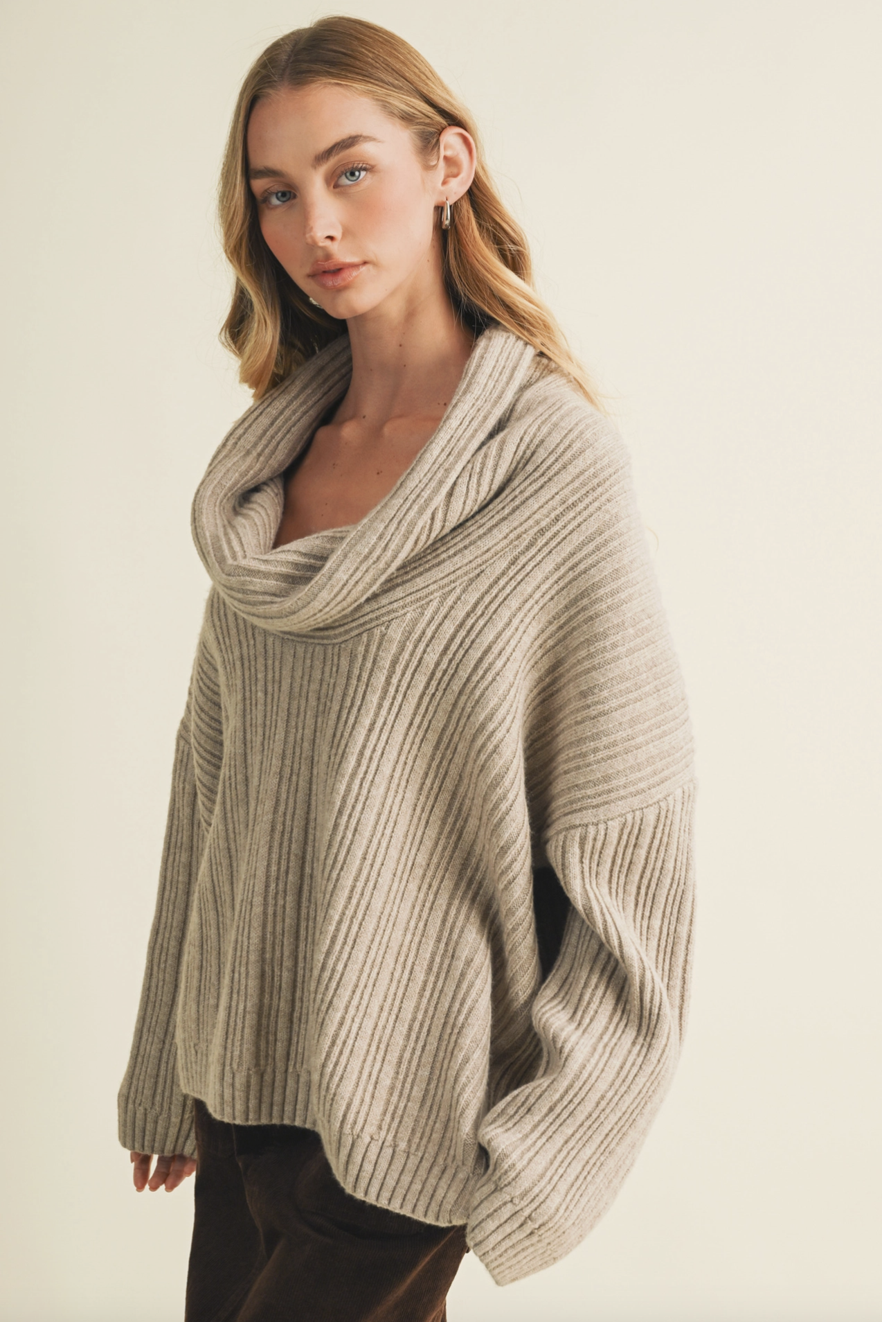 Cowl Sweater (Taupe)