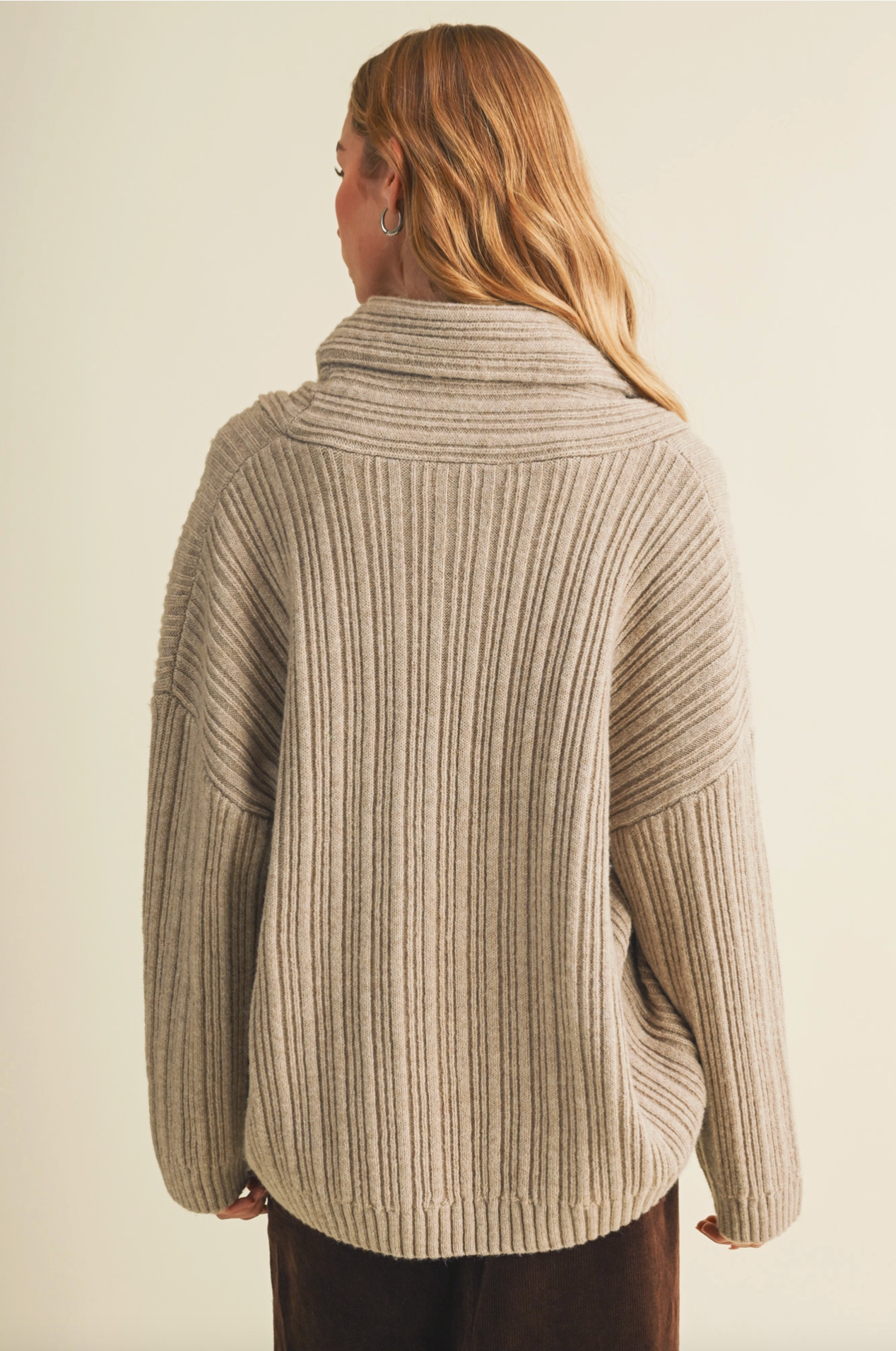 Cowl Sweater (Taupe)