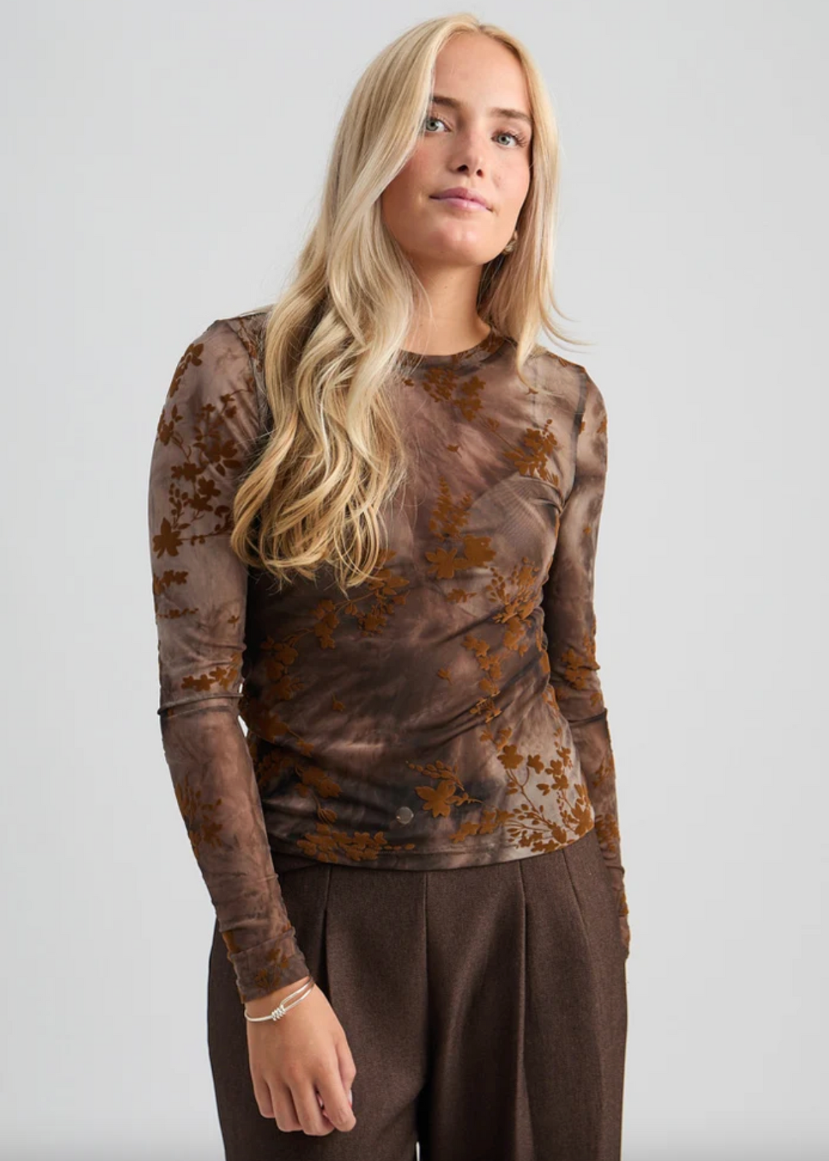 Safia Top - Toffee Print