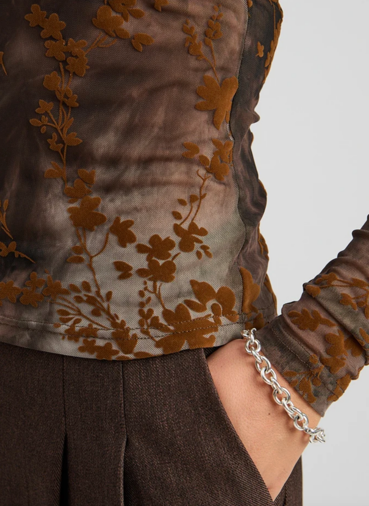 Safia Top - Toffee Print