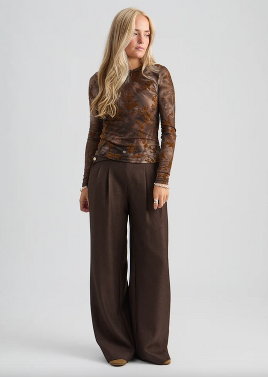Safia Top - Toffee Print