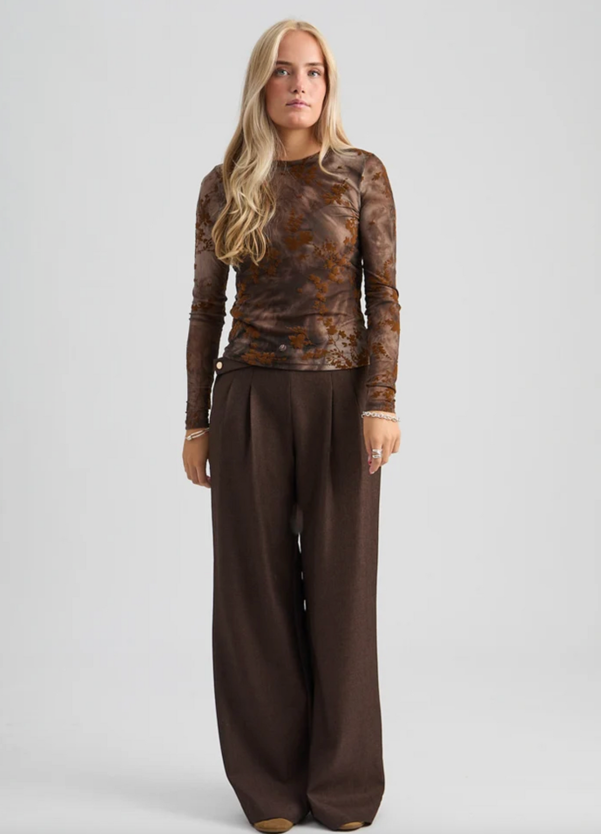 Safia Top - Toffee Print