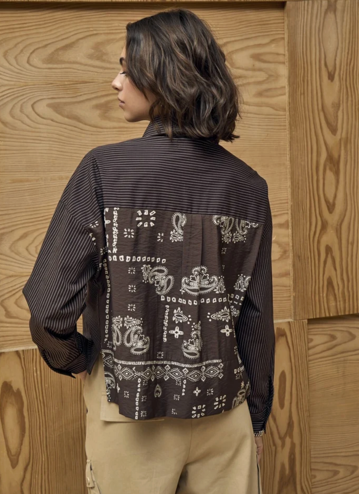 Solveig Shirt - Java Brown Stripe