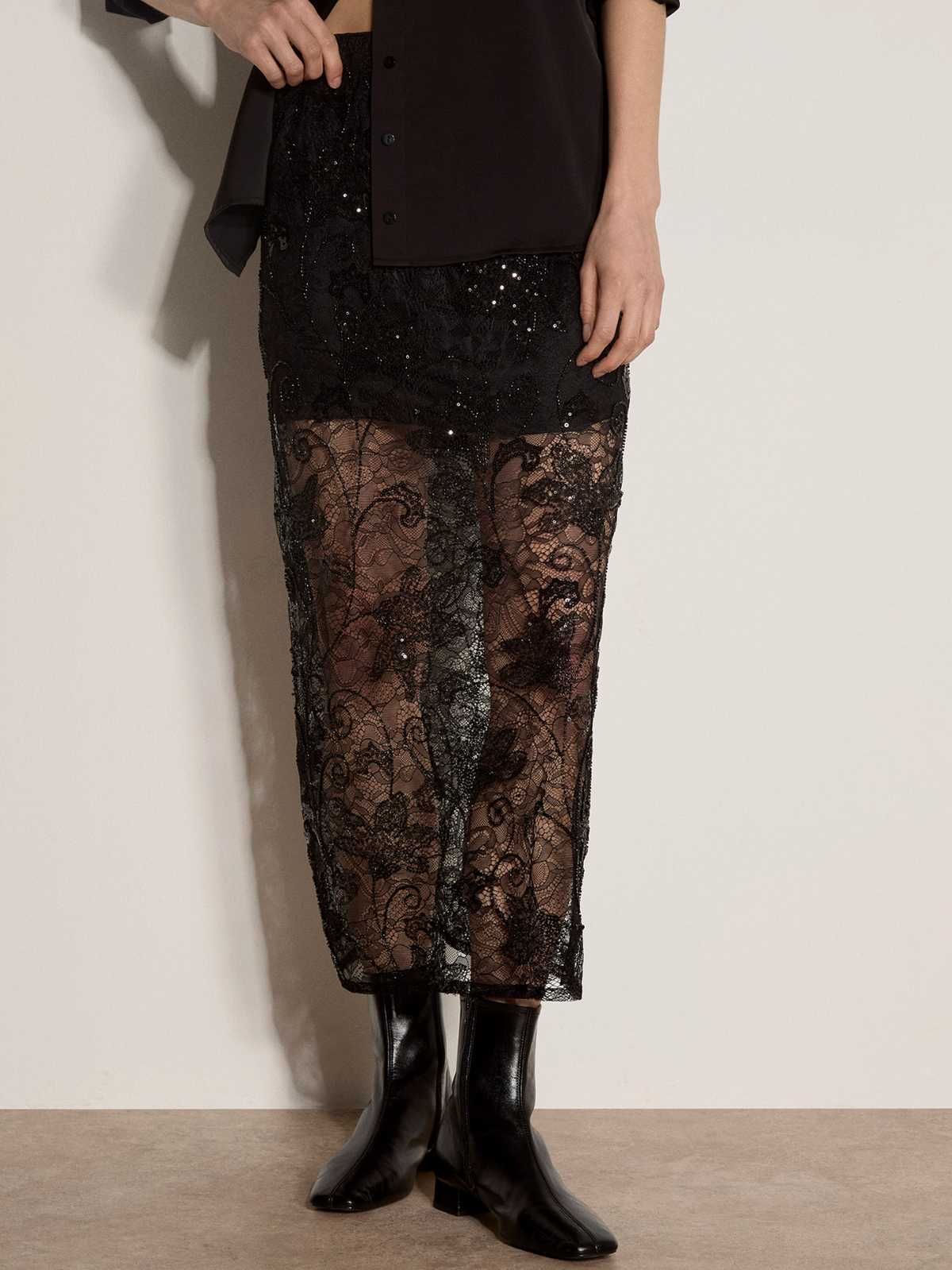 Beaded lace Skirt