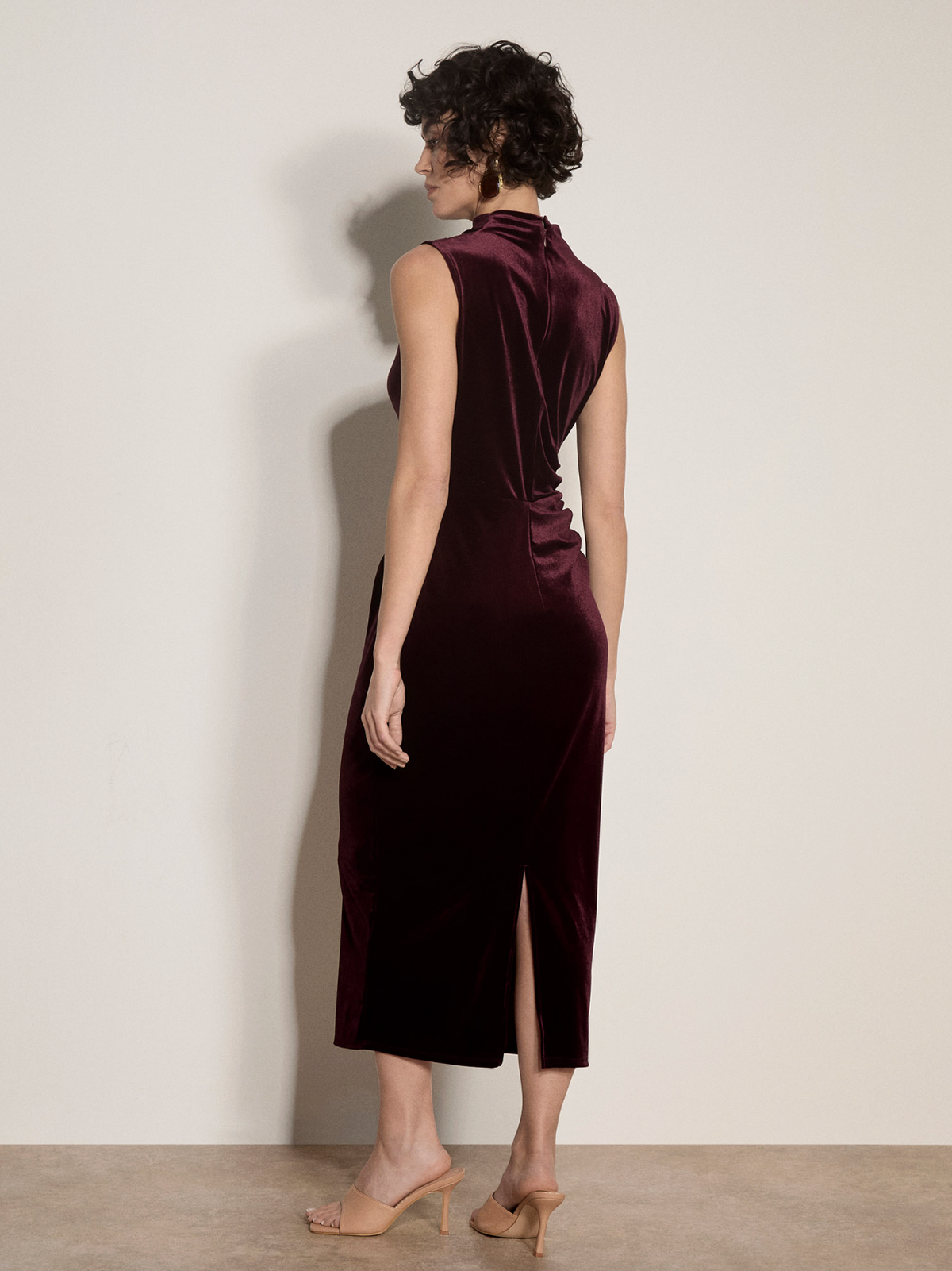 Velvet High Neck Dress