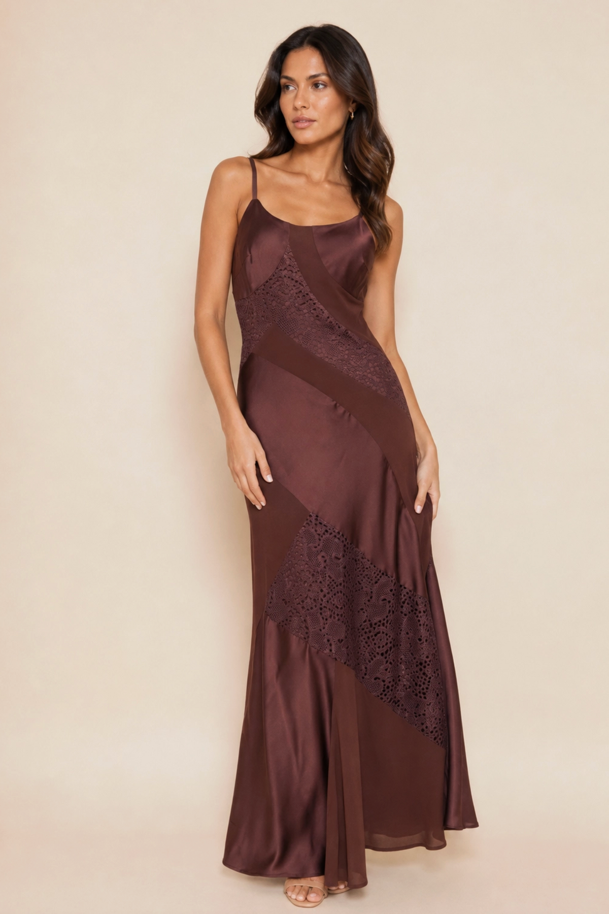 Crochet Patchwork Maxi Slip Dress
