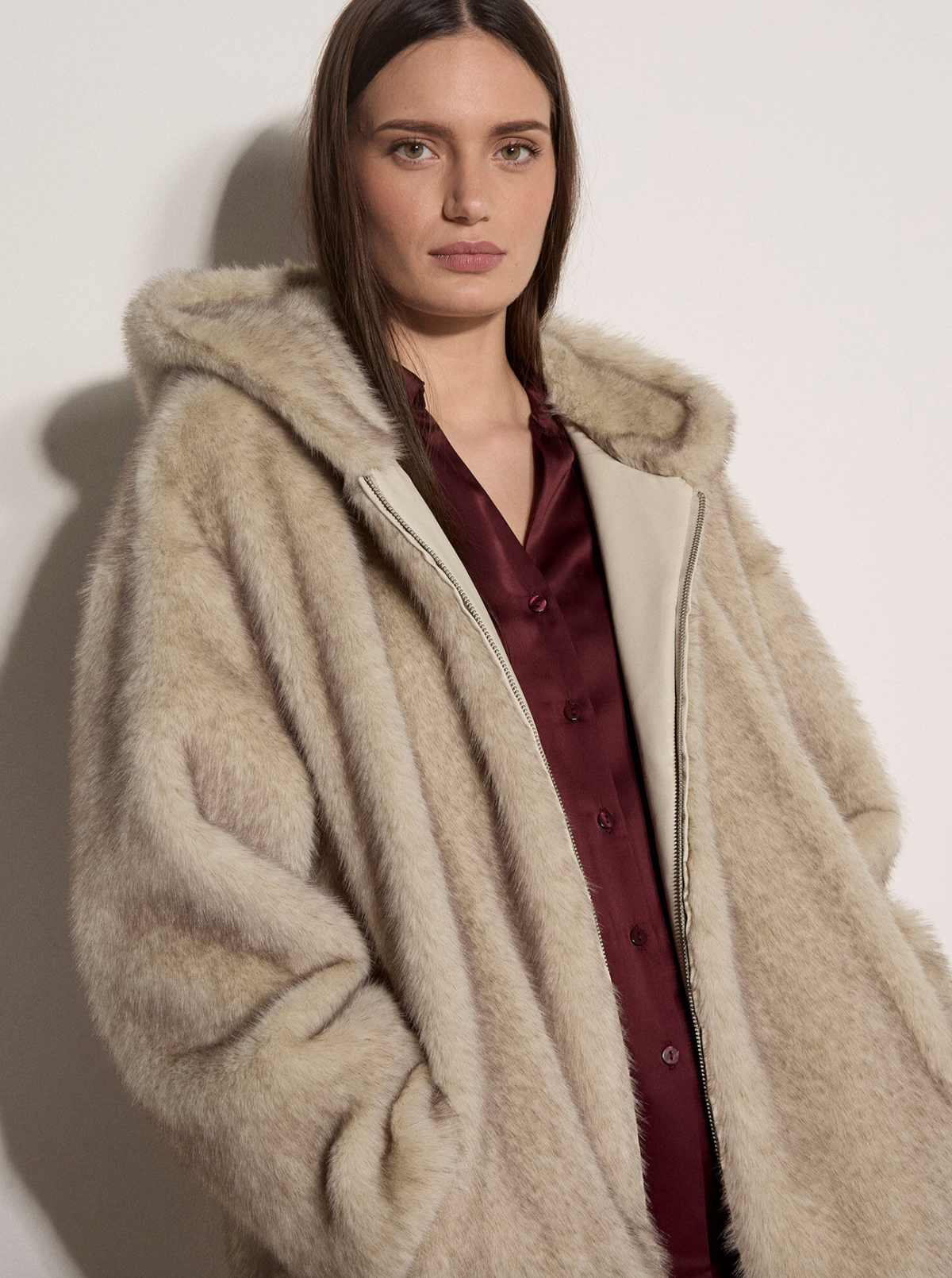 Soft Faux Fur Hooded Jacket
