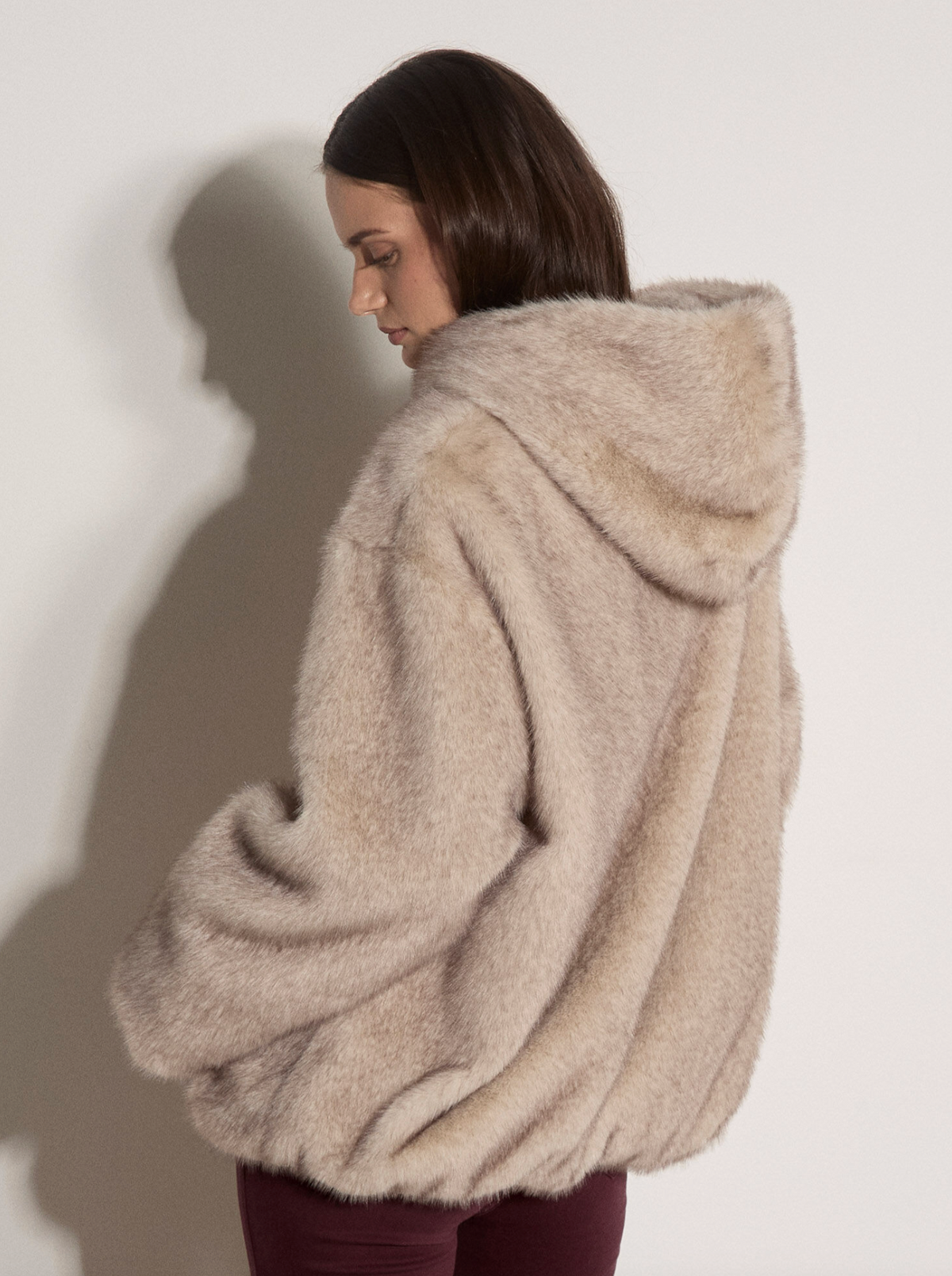 Soft Faux Fur Hooded Jacket