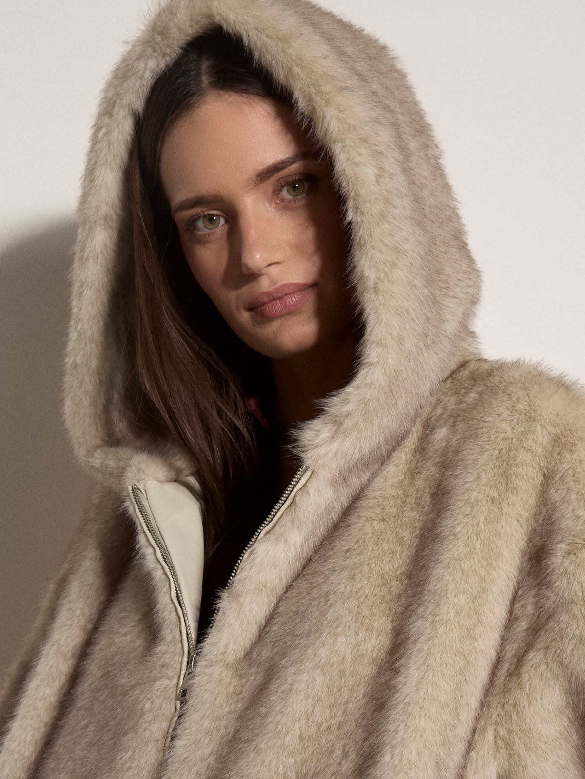 Soft Faux Fur Hooded Jacket