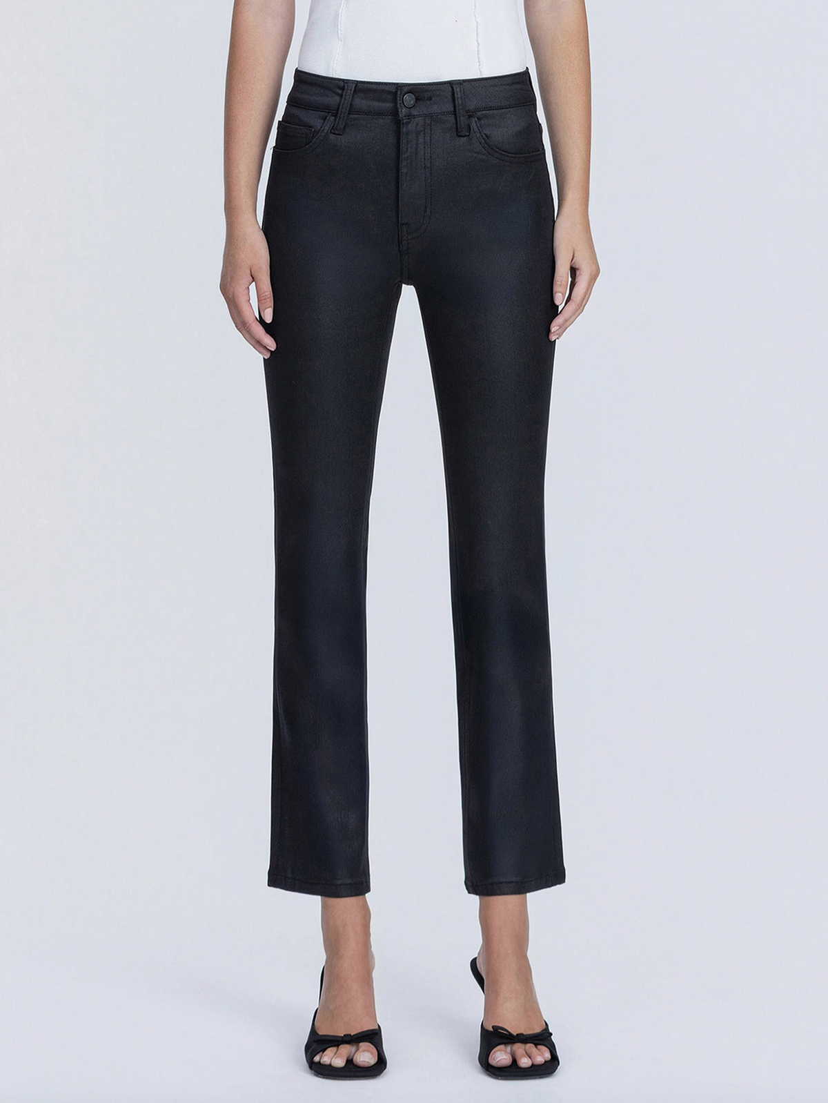 High Rise Coated Ankle Slim