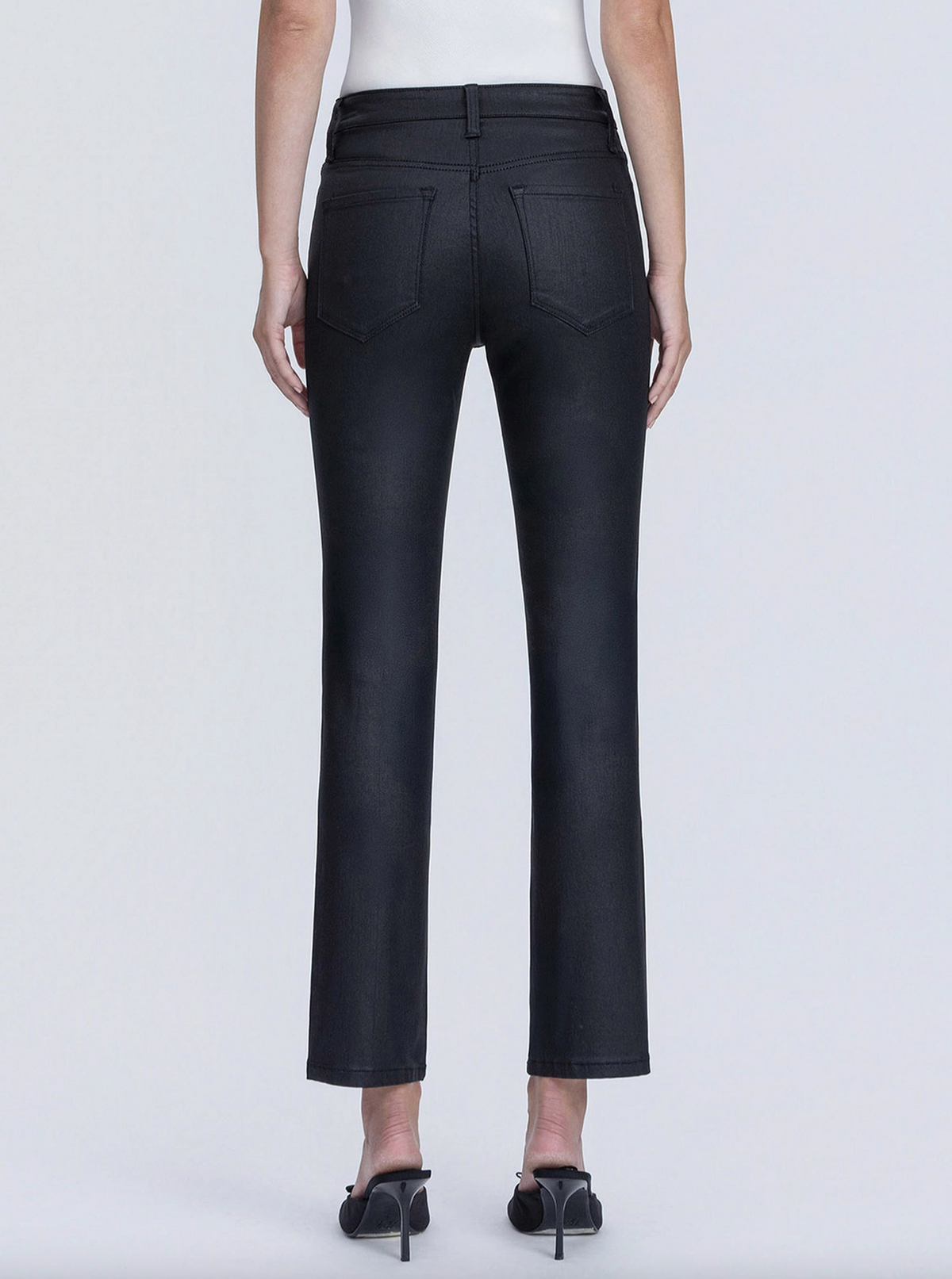 High Rise Coated Ankle Slim