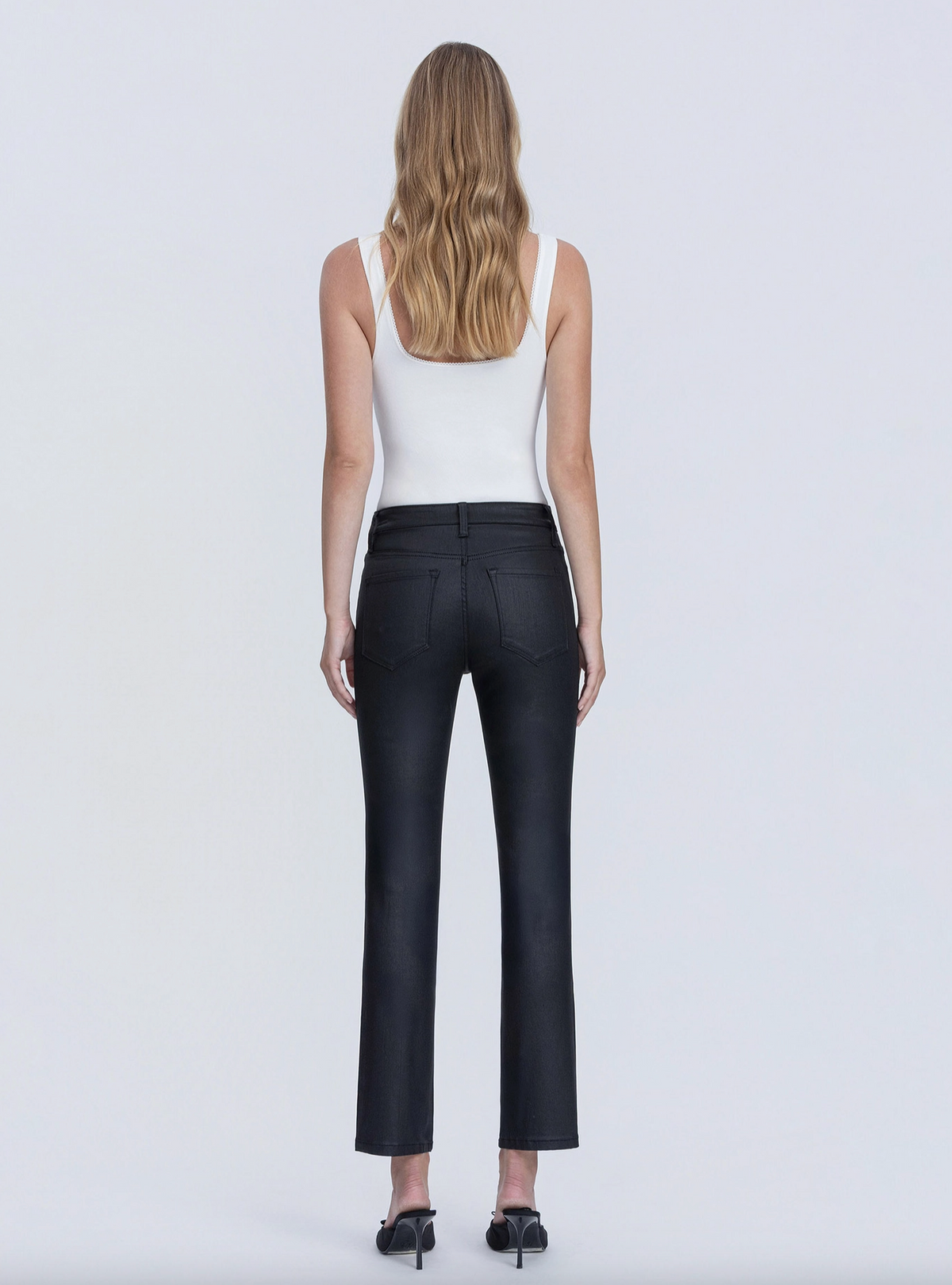 High Rise Coated Ankle Slim
