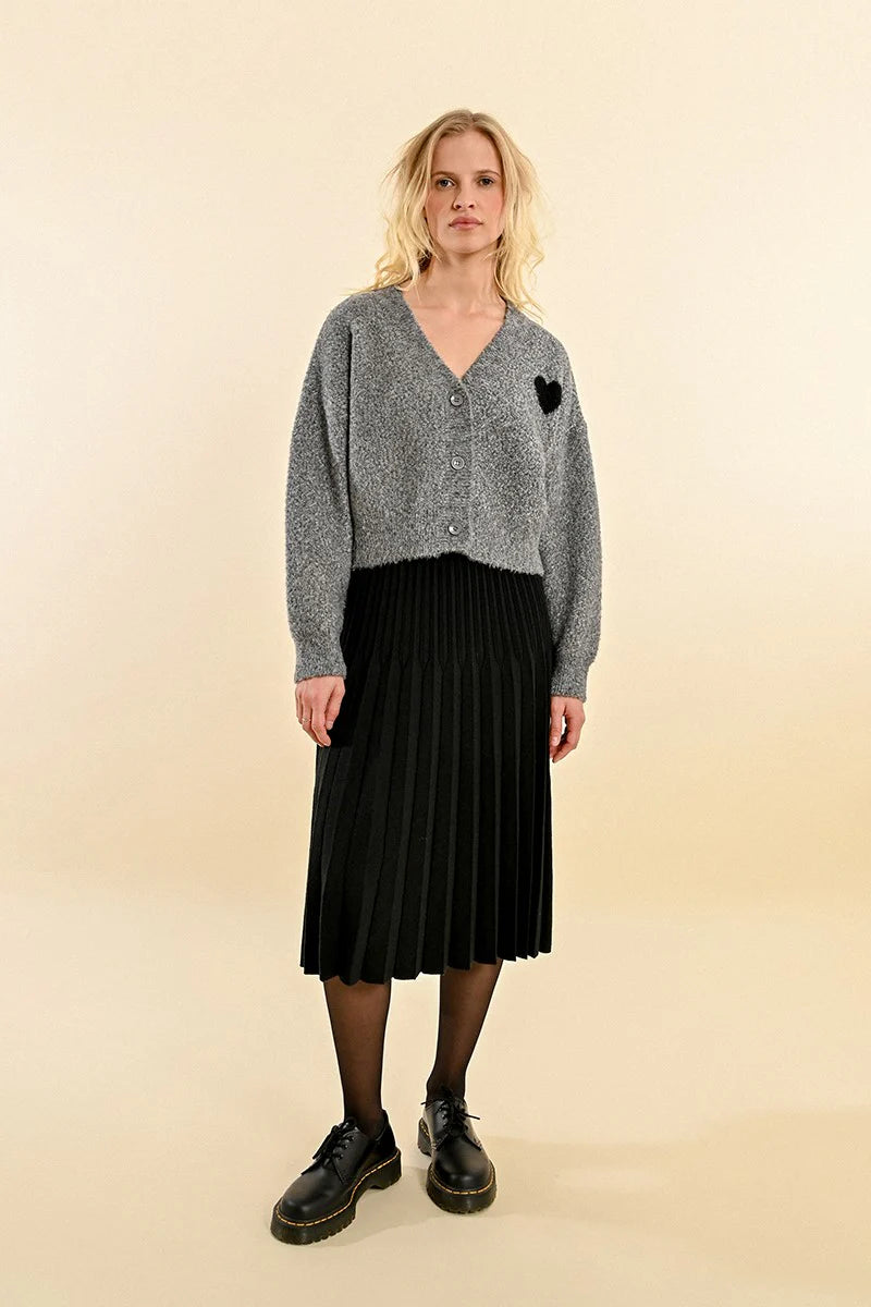 Short Cardigan w/ Heart