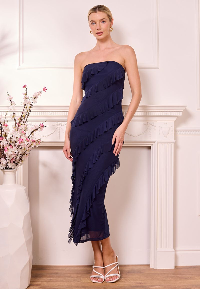 Campania strapless Dress (Navy)
