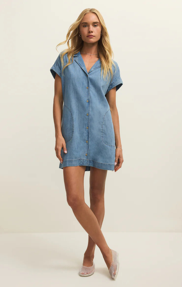 Napa Lightweight Denim Mini Dress