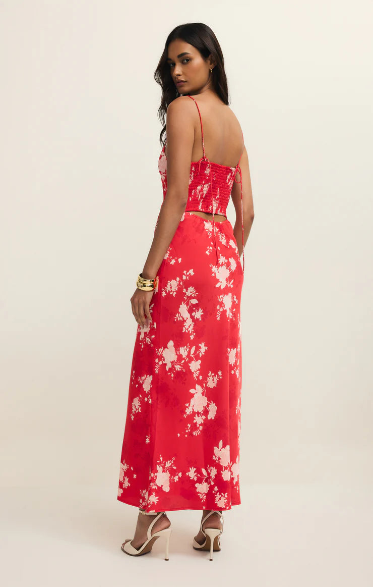 Alyse Darya Floral Maxi Dress (Kiss Me Red)
