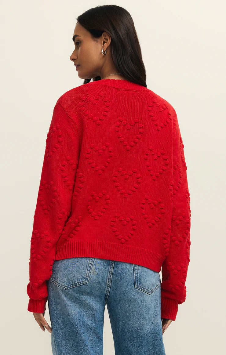 Hearts Embroidered Cardigan