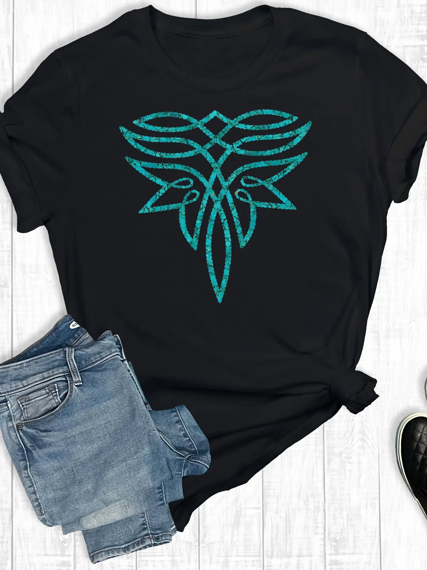 Western Turquoise Boot Stitch