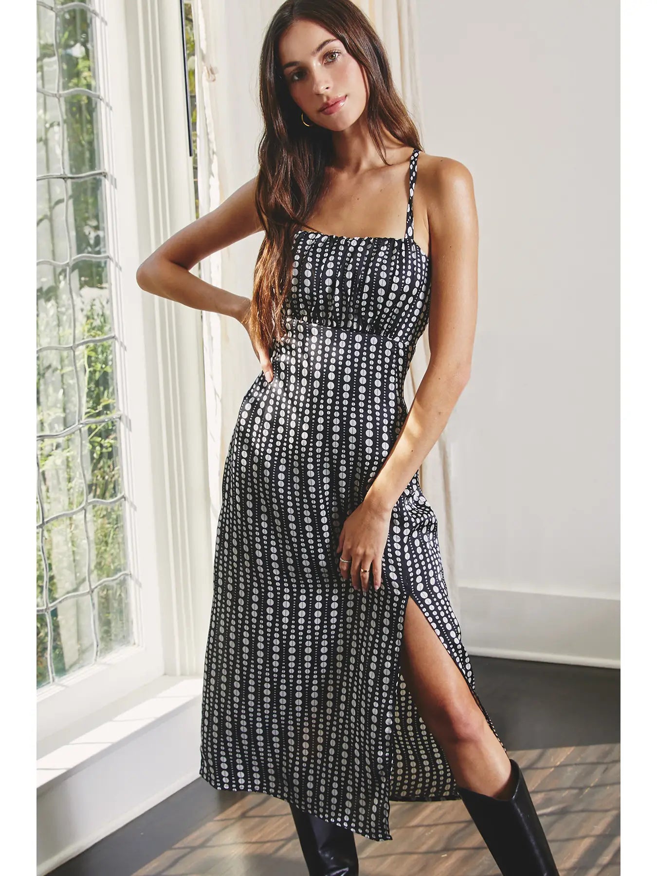 Moon Tie Back Midi Dress