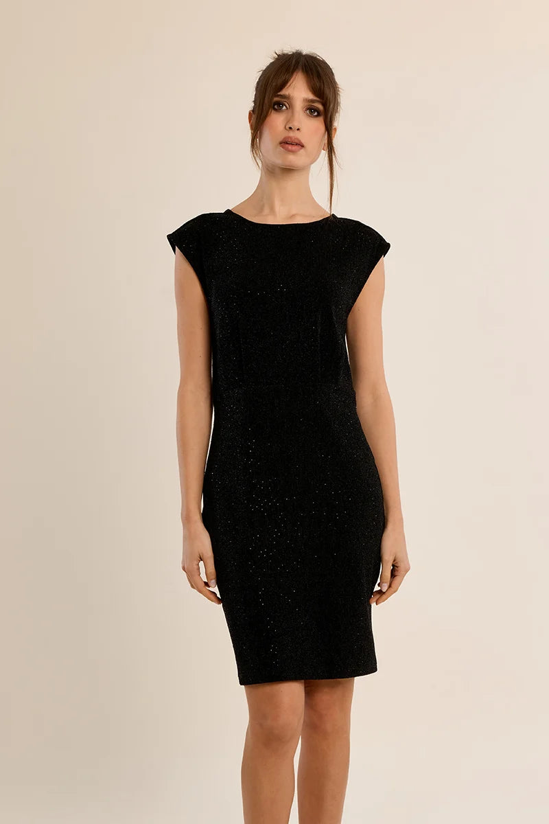 Short Sequined Dress Black