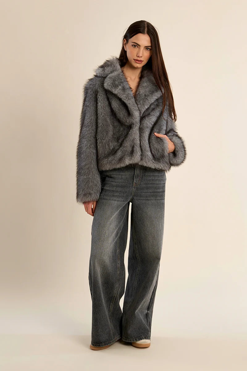 Short Faux Fur Jacket