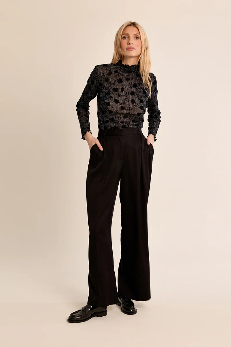 Semi-Transparent Top - Black