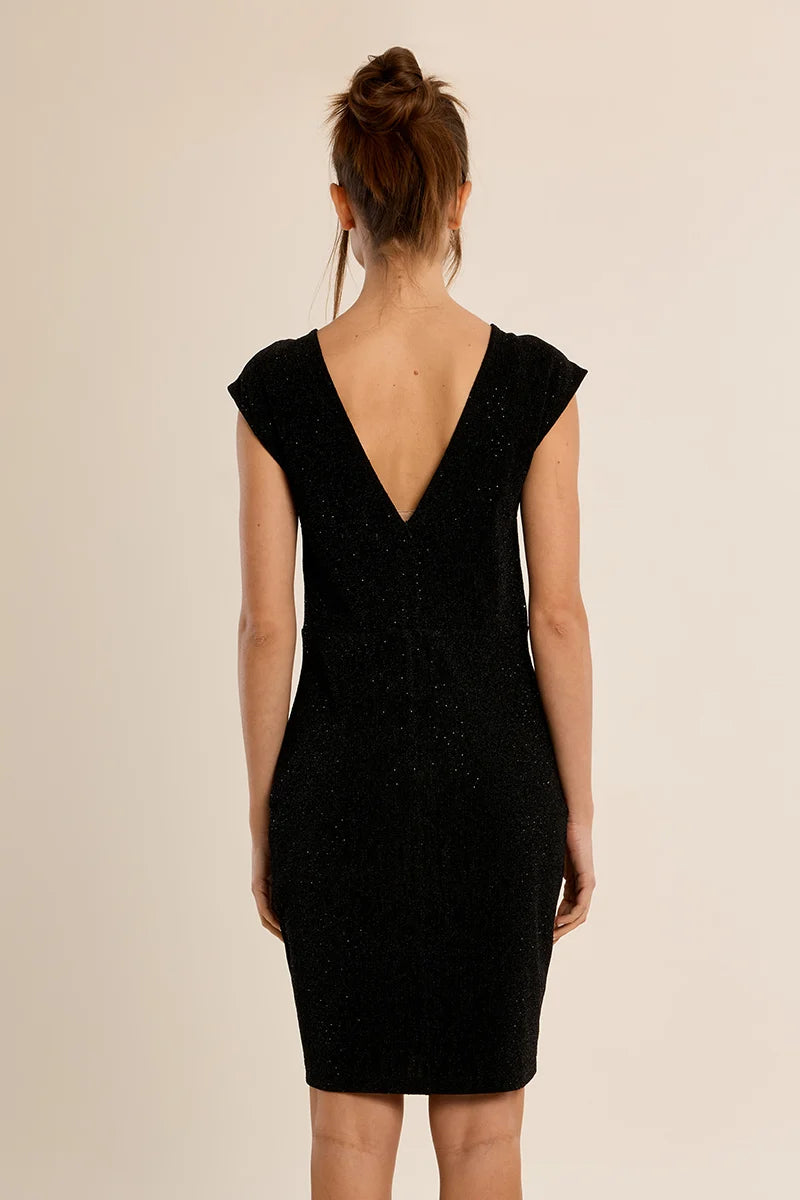 Short Sequined Dress Black