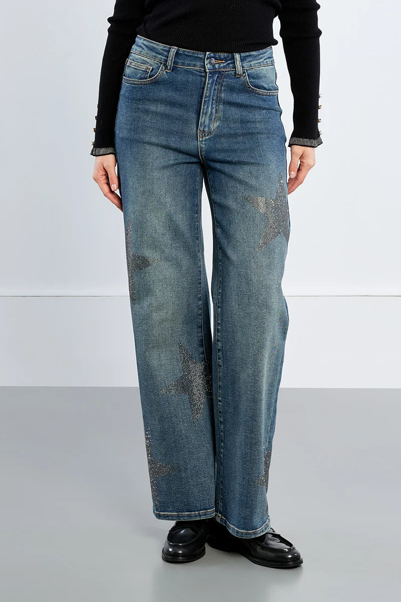 Rhinestone Stars Denim