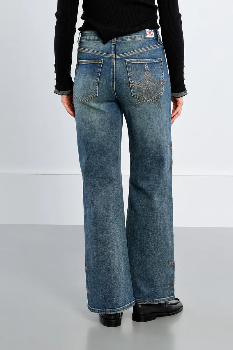 Rhinestone Stars Denim