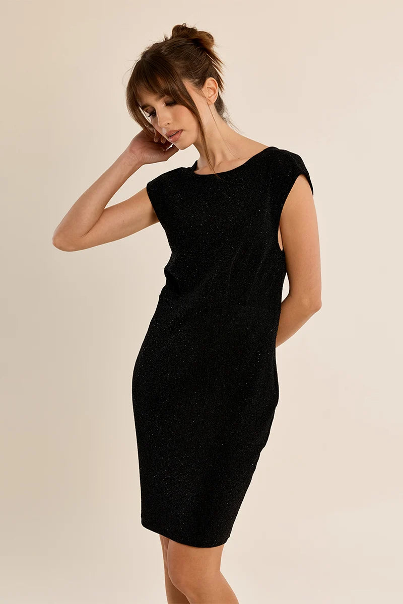 Short Sequined Dress Black