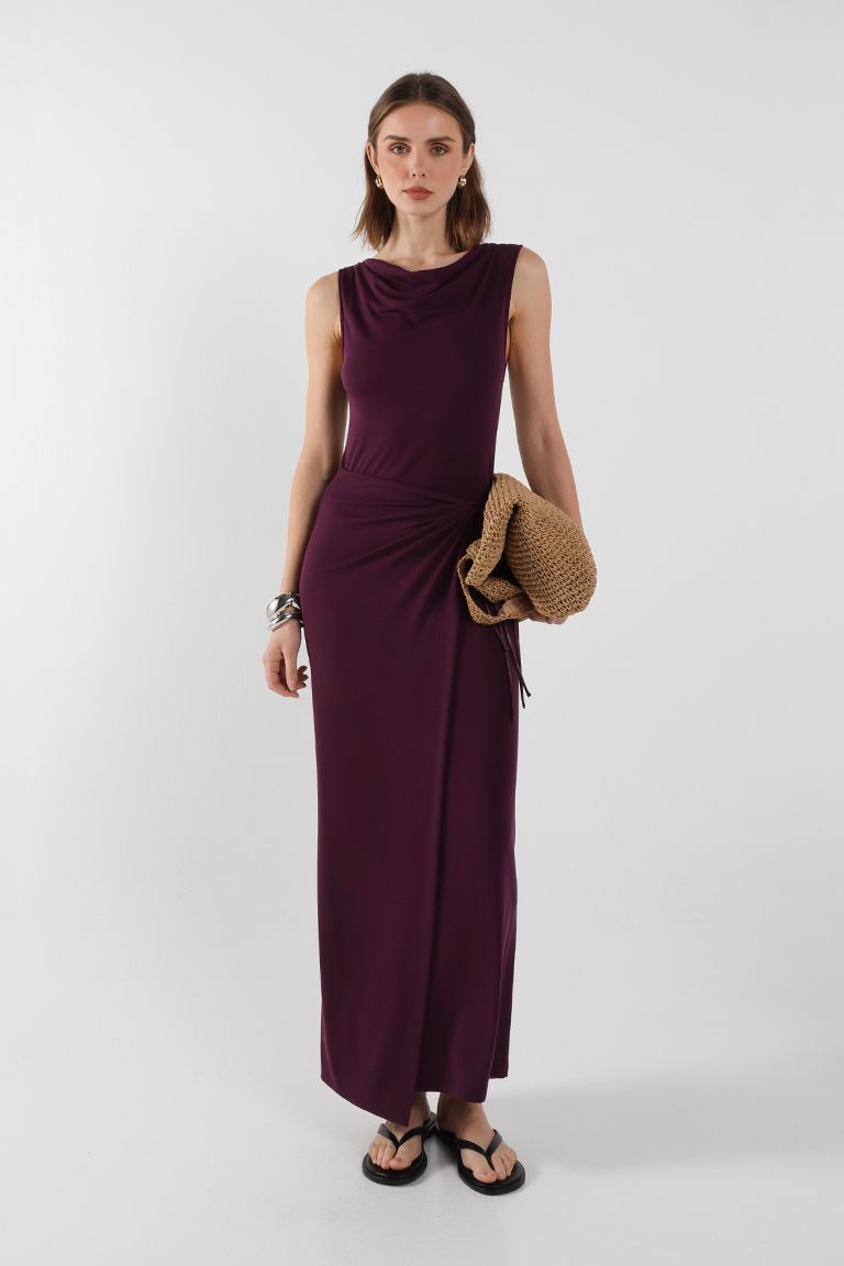 Evelina Maxi Dress (Plum)