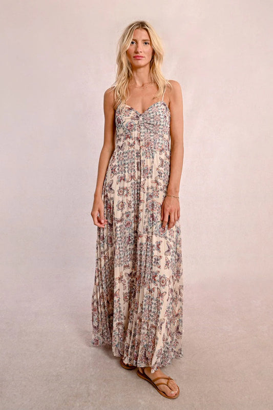 LONG DRESS WITH STRAPS AND PRINT