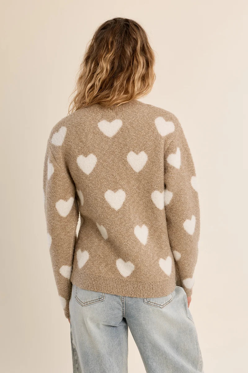 Heart Pattern Sweater