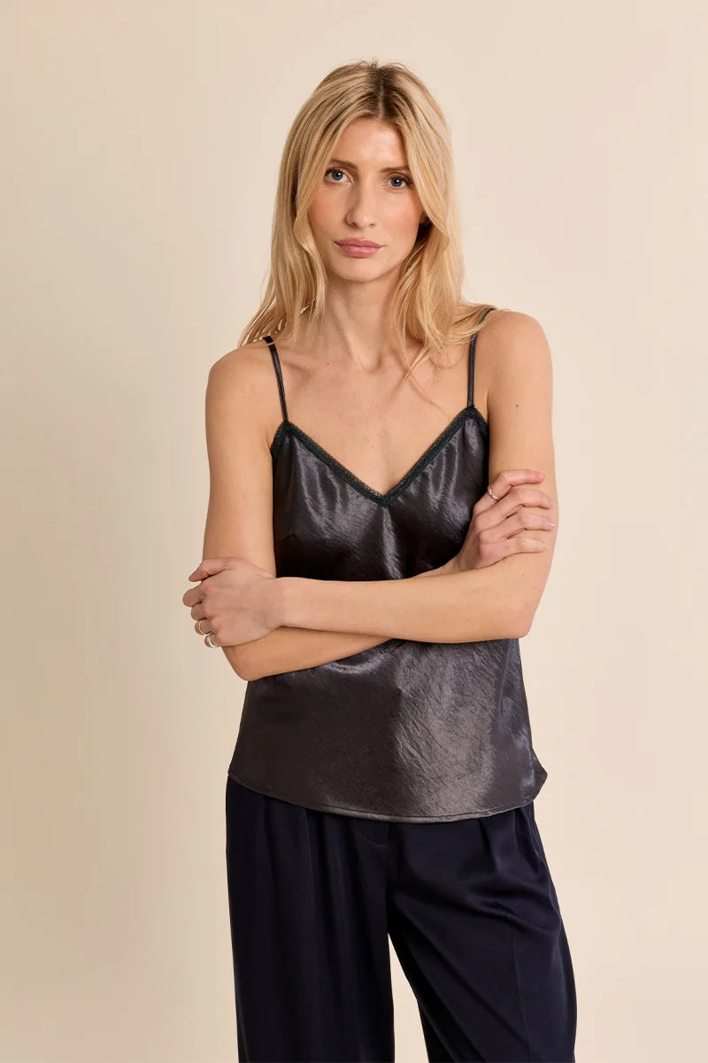 Satin Camisole (Gun Metal)