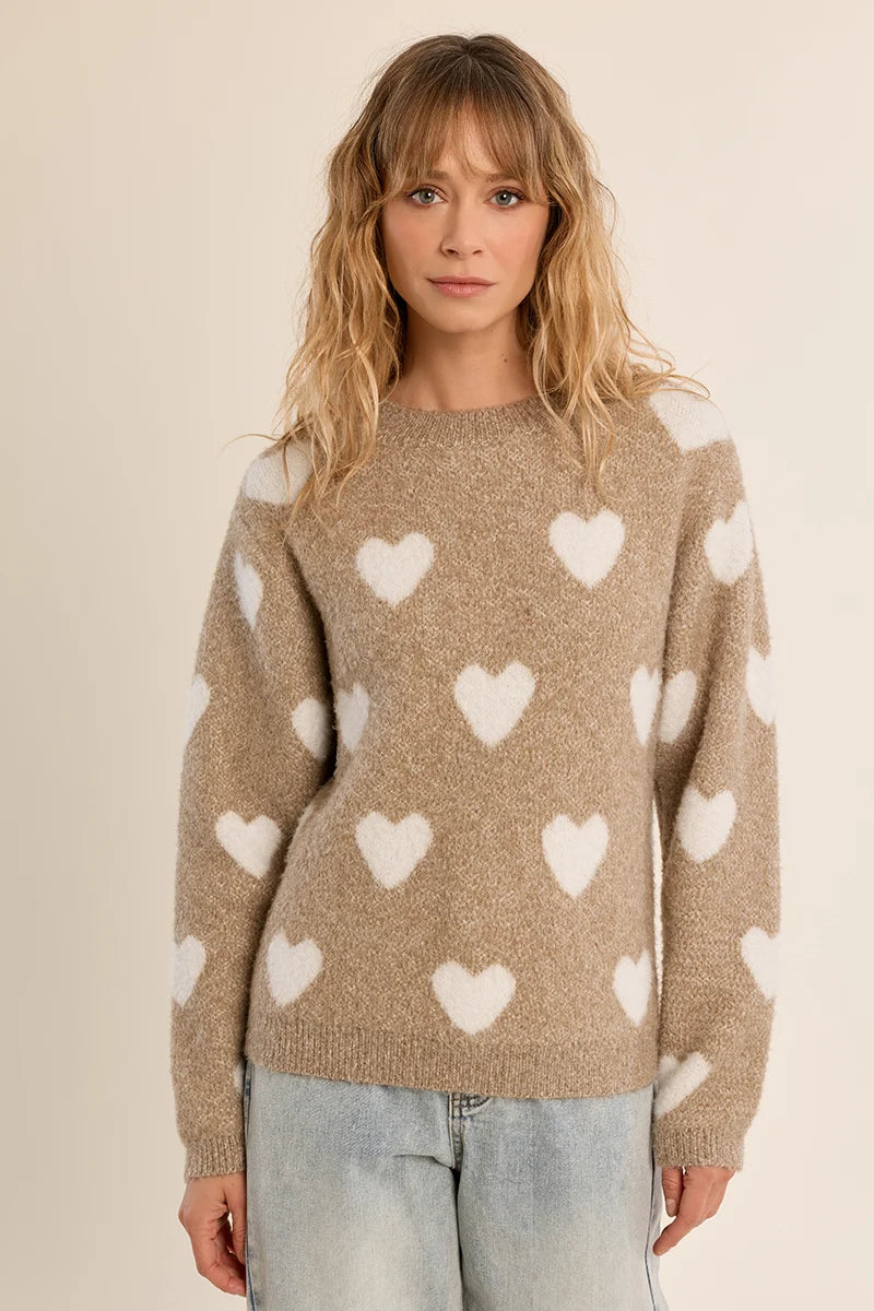 Heart Pattern Sweater