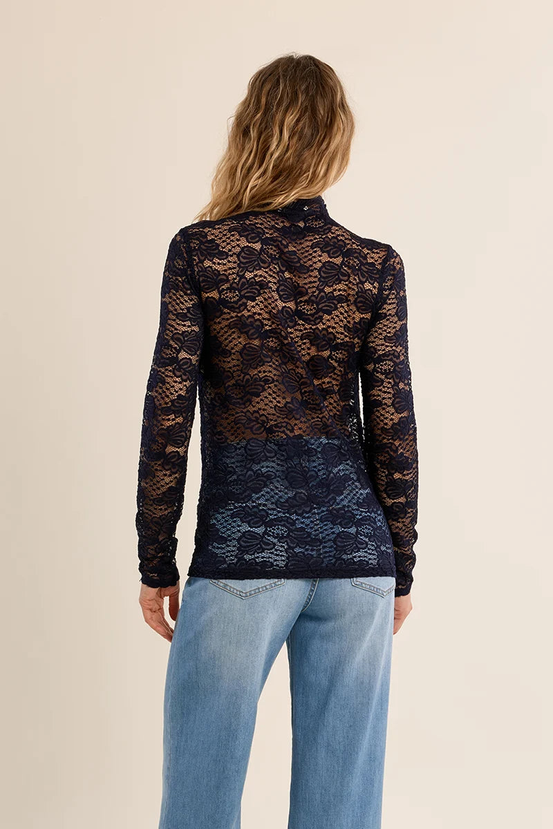 Lace undershirt - Navy