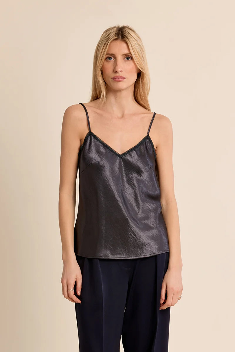 Satin Camisole (Gun Metal)