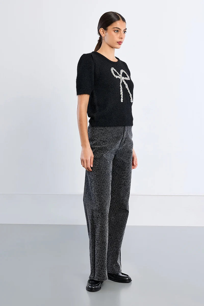 Sequin Bow Sweater