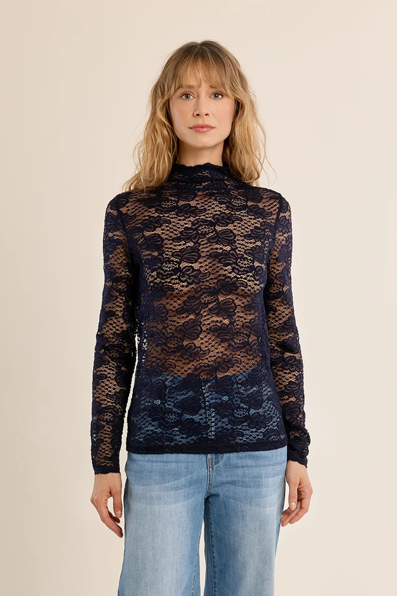 Lace undershirt - Navy