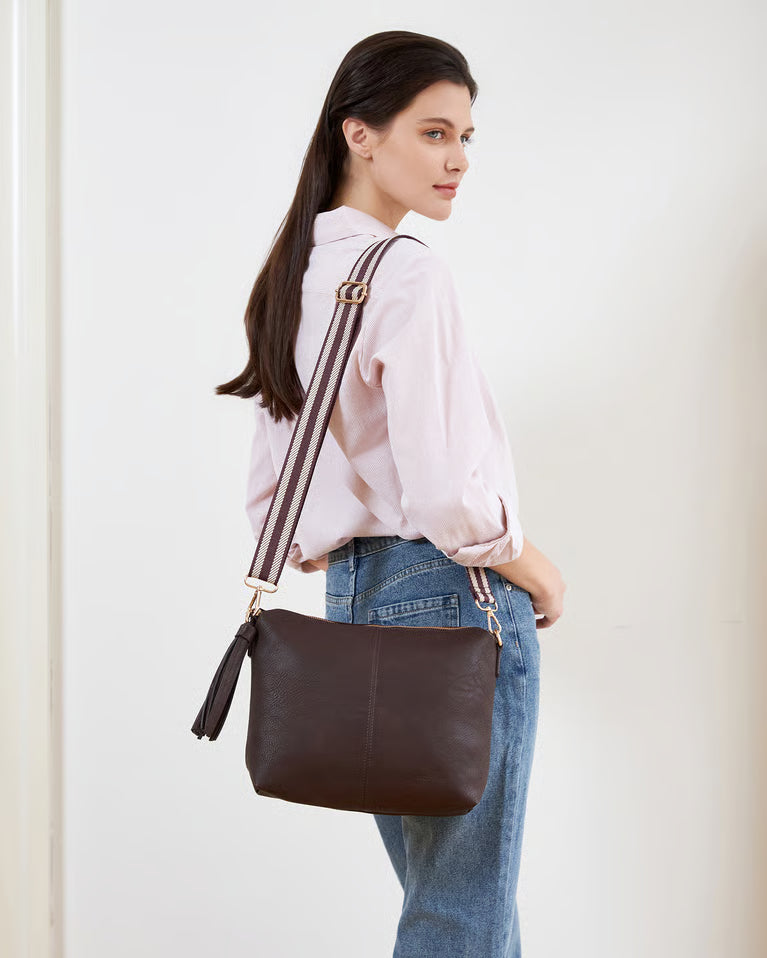 Daisy Stripe Crossbody Bag